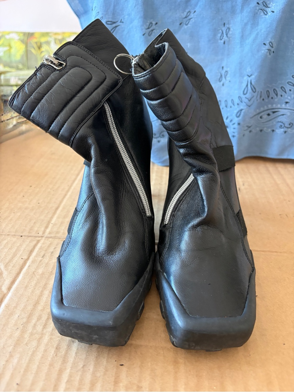 Rare Diesel Y2K era “Racer X” Ankle Heeled Boots SEE DESCRIPTION - Picture 4 of 10